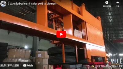 Ultraton 2 Axel Flachbett Semi Trailer nach Vietnam verkauft