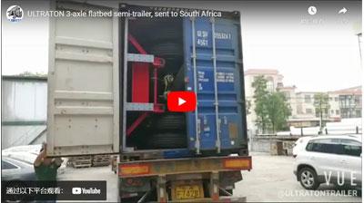 Ultraton 3-Achs-Flachanhänger, nach Südafrika geschickt